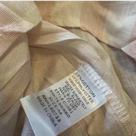 NWTGS Umgee Punk & White Striped Blouse Bell Sleeve - Picture 6 of 7